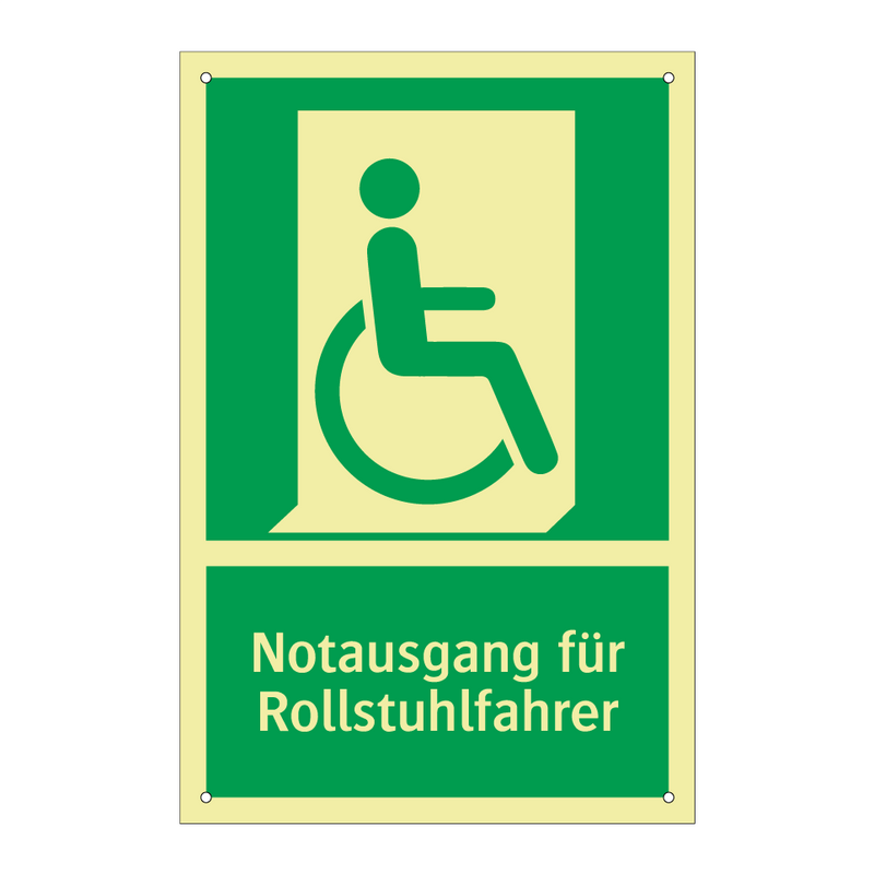 Notausgang für Rollstuhlfahrer