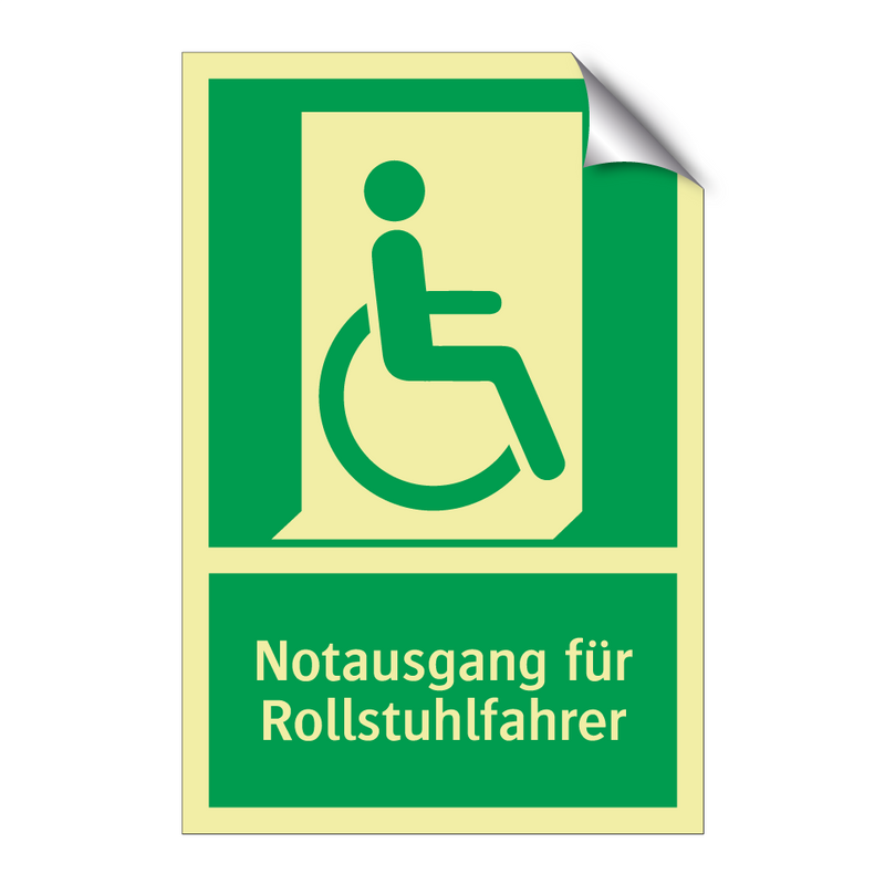 Notausgang für Rollstuhlfahrer