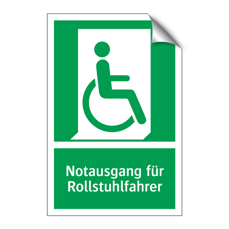 Notausgang für Rollstuhlfahrer