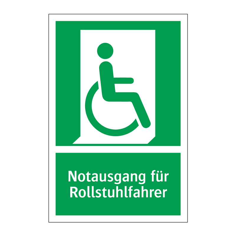 Notausgang für Rollstuhlfahrer