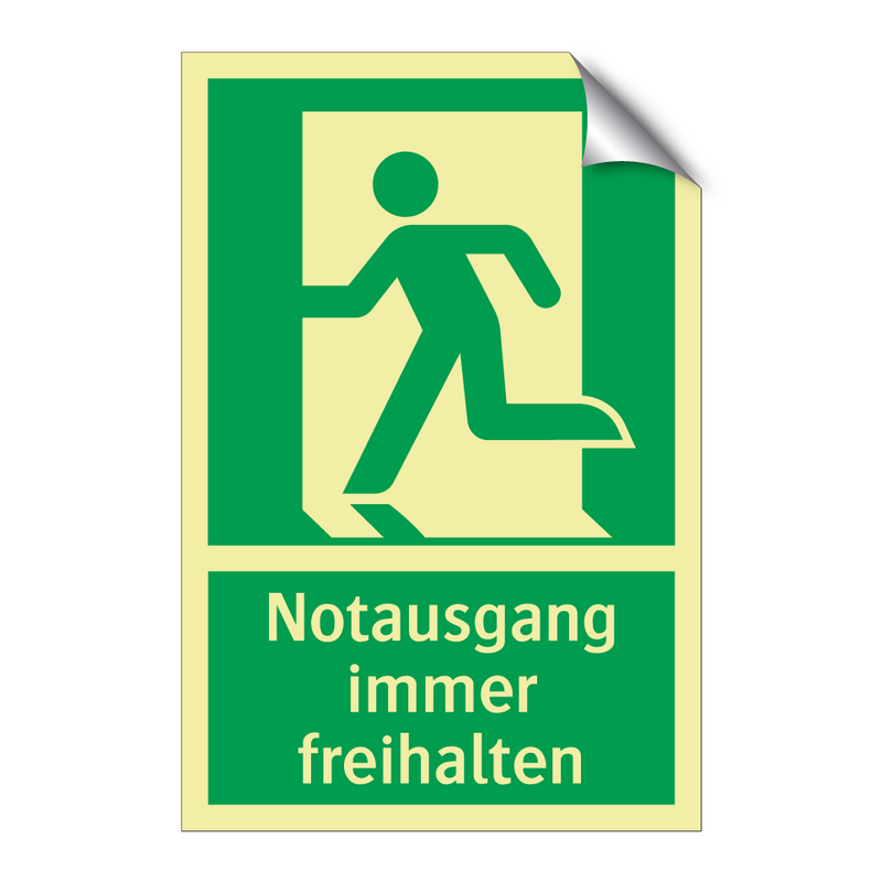 Notausgang immer freihalten