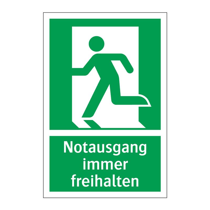 Notausgang immer freihalten