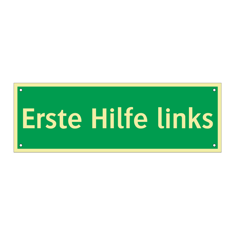 Erste Hilfe links