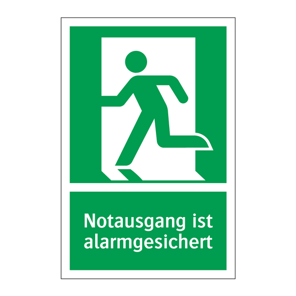 Notausgang ist alarmgesichert