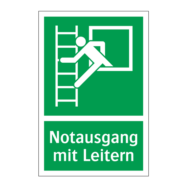 Notausgang mit Leitern