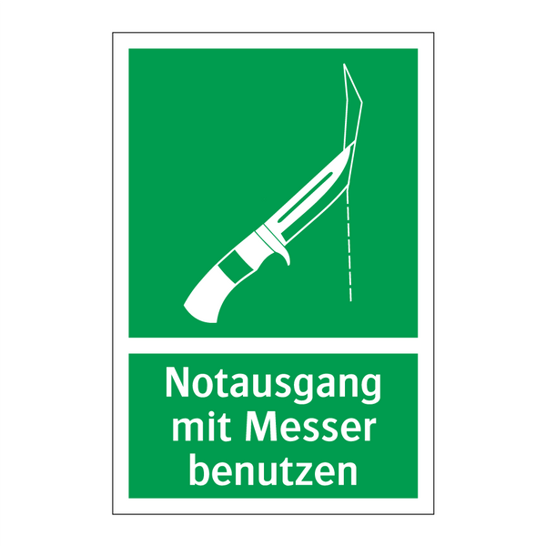 Notausgang mit Messer benutzen