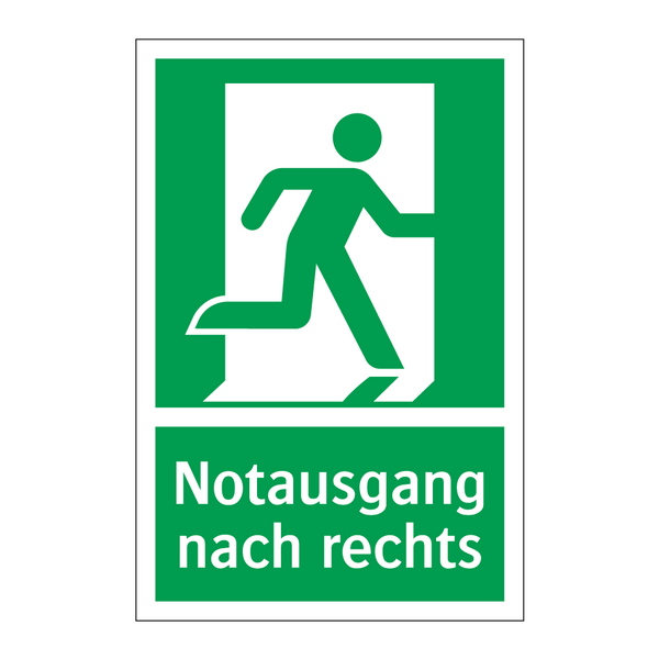 Notausgang nach rechts