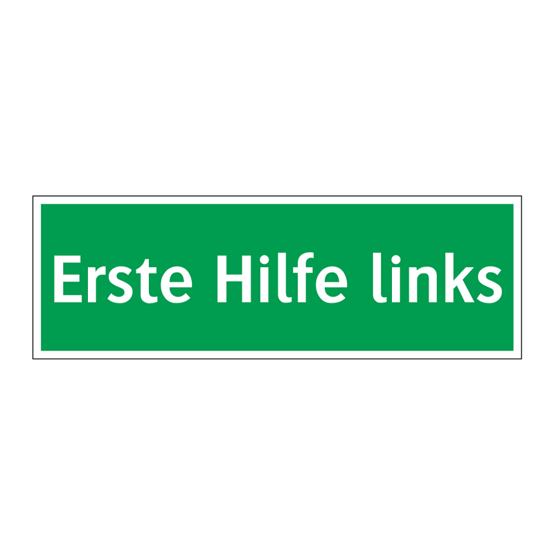 Erste Hilfe links