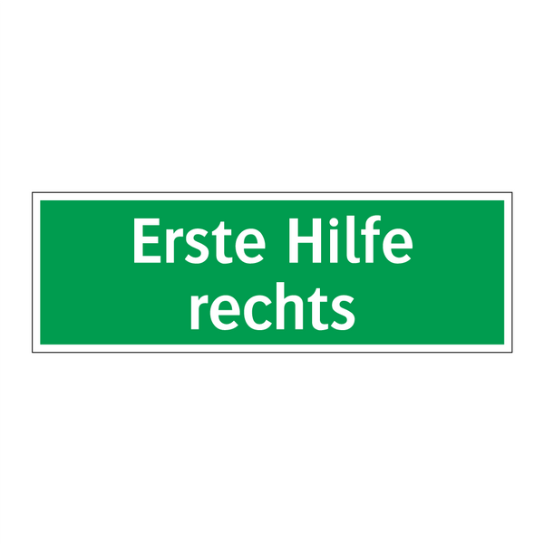 Erste Hilfe rechts