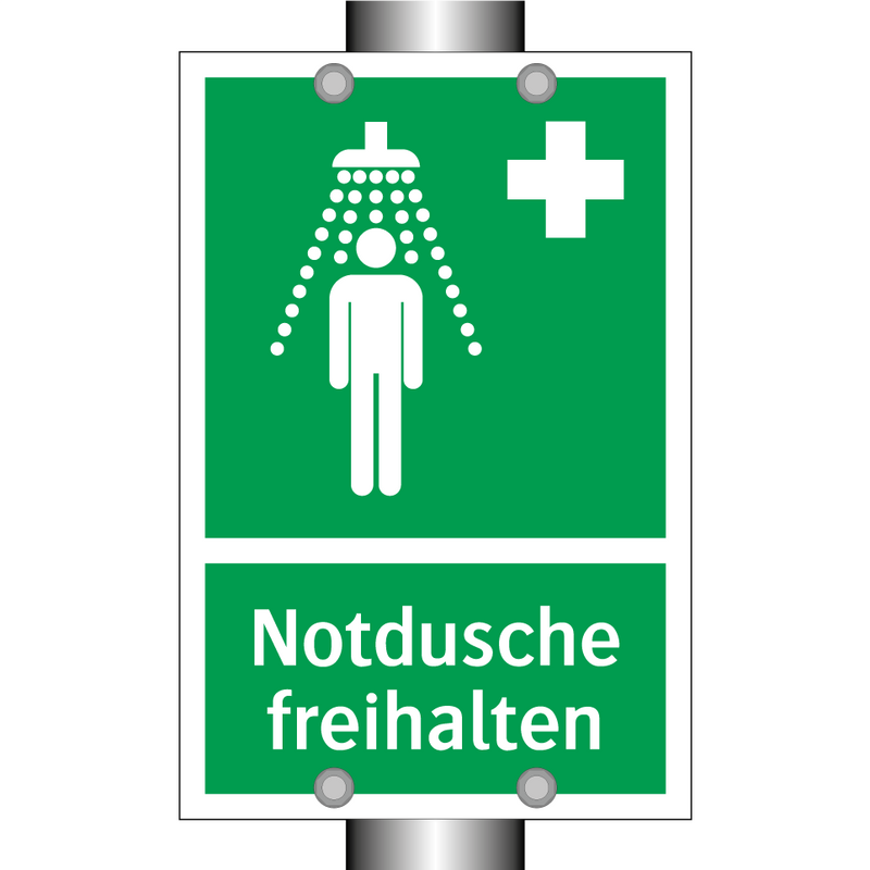 Notdusche freihalten