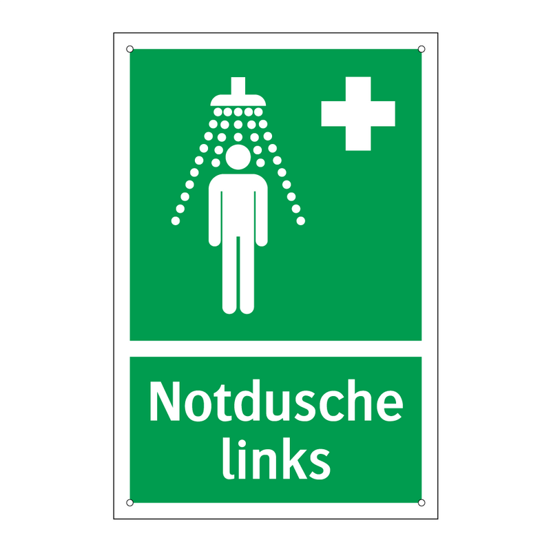 Notdusche links