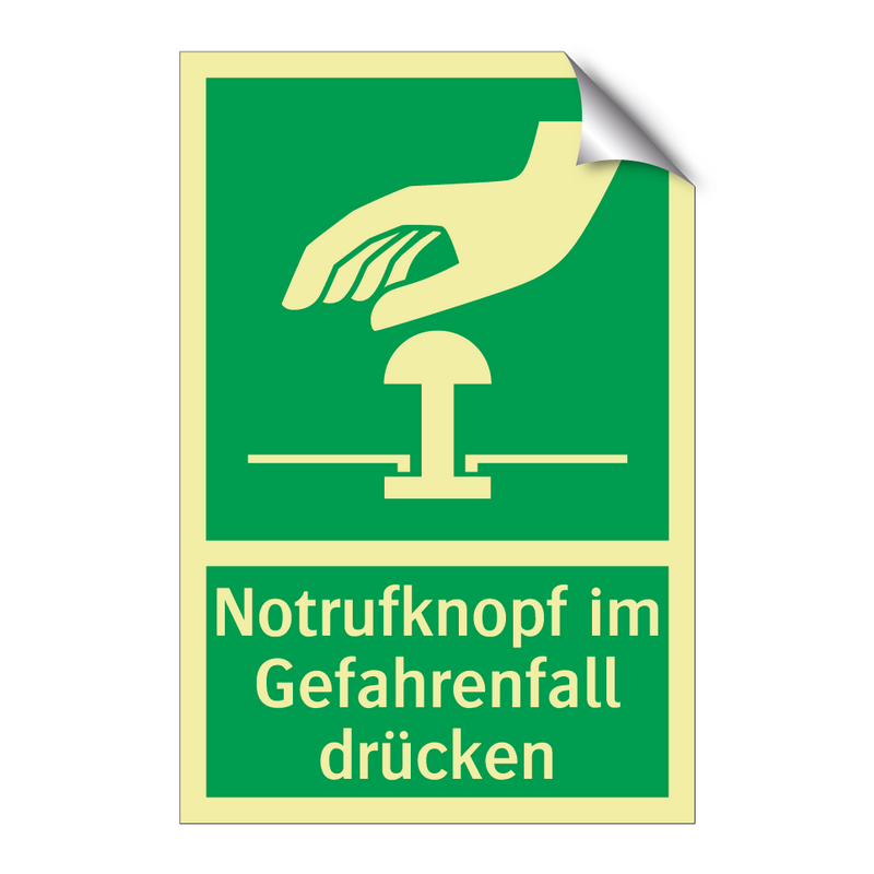 Notrufknopf im Gefahrenfall drücken