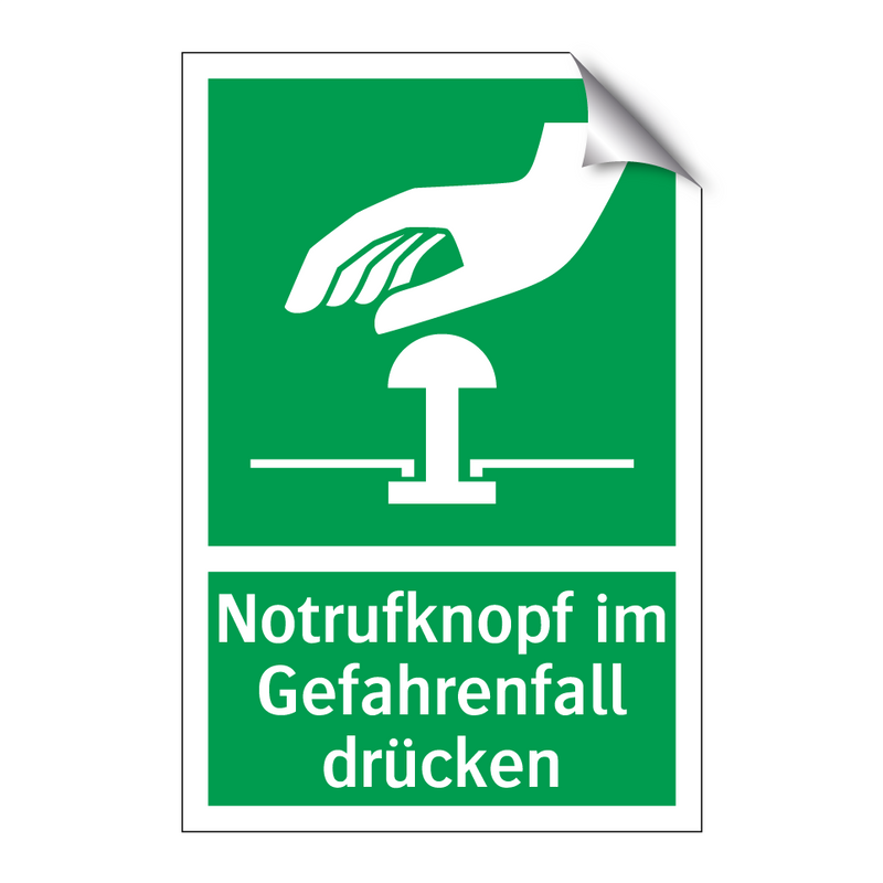 Notrufknopf im Gefahrenfall drücken