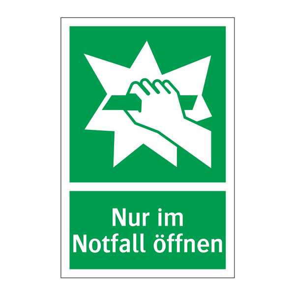 Nur im Notfall öffnen