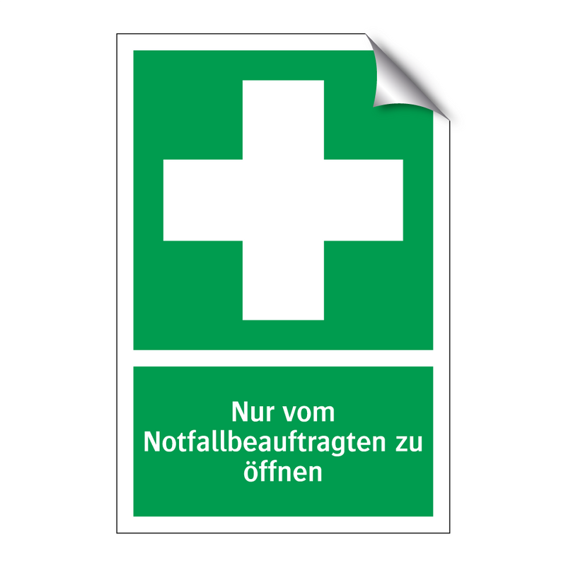 Nur vom Notfallbeauftragten zu öffnen