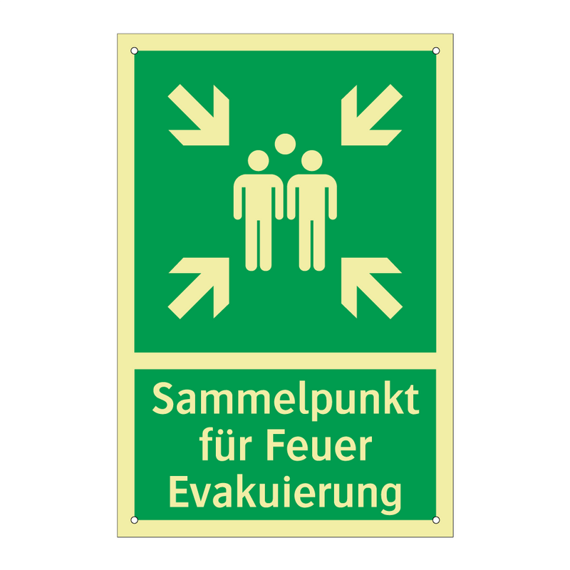 Sammelpunkt für Feuer Evakuierung