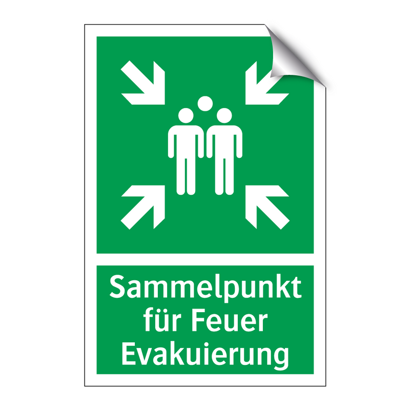 Sammelpunkt für Feuer Evakuierung