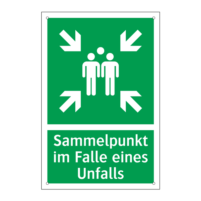 Sammelpunkt im Falle eines Unfalls