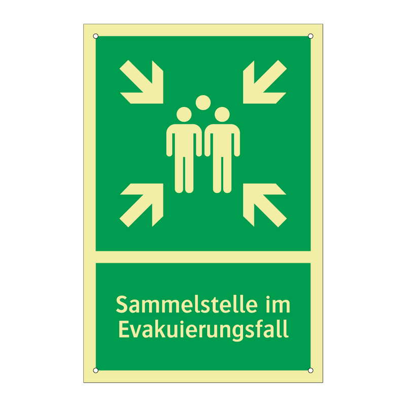 Sammelstelle im Evakuierungsfall