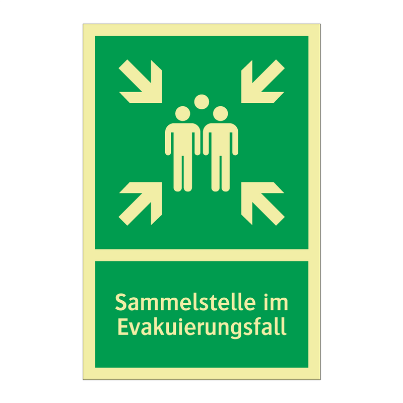 Sammelstelle im Evakuierungsfall