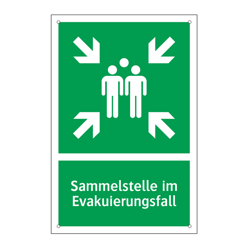 Sammelstelle im Evakuierungsfall