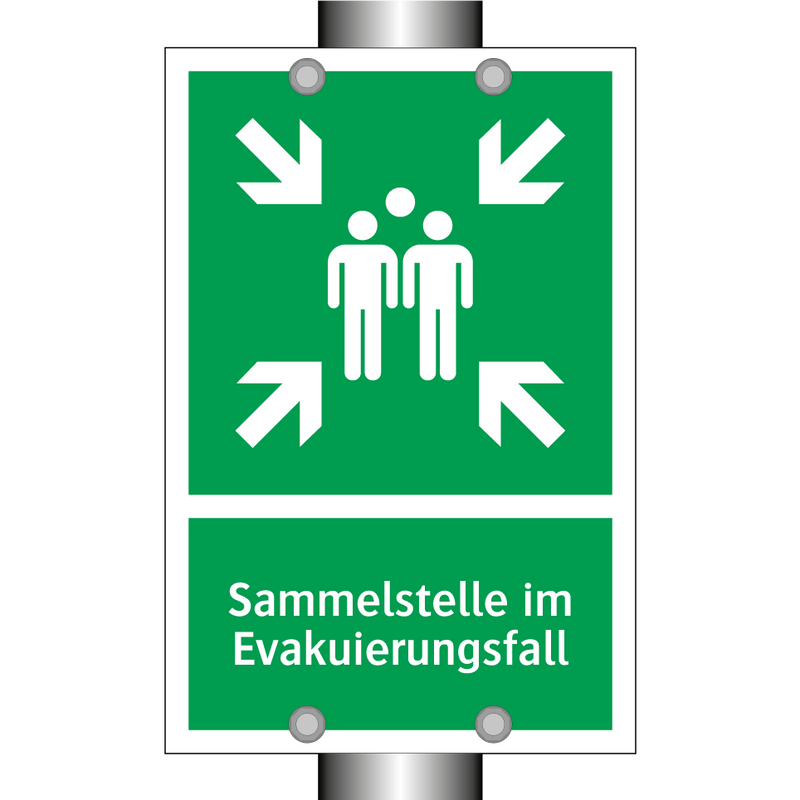 Sammelstelle im Evakuierungsfall