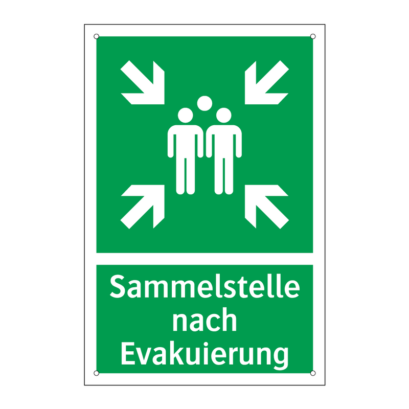 Sammelstelle nach Evakuierung