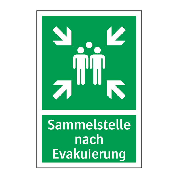 Sammelstelle nach Evakuierung