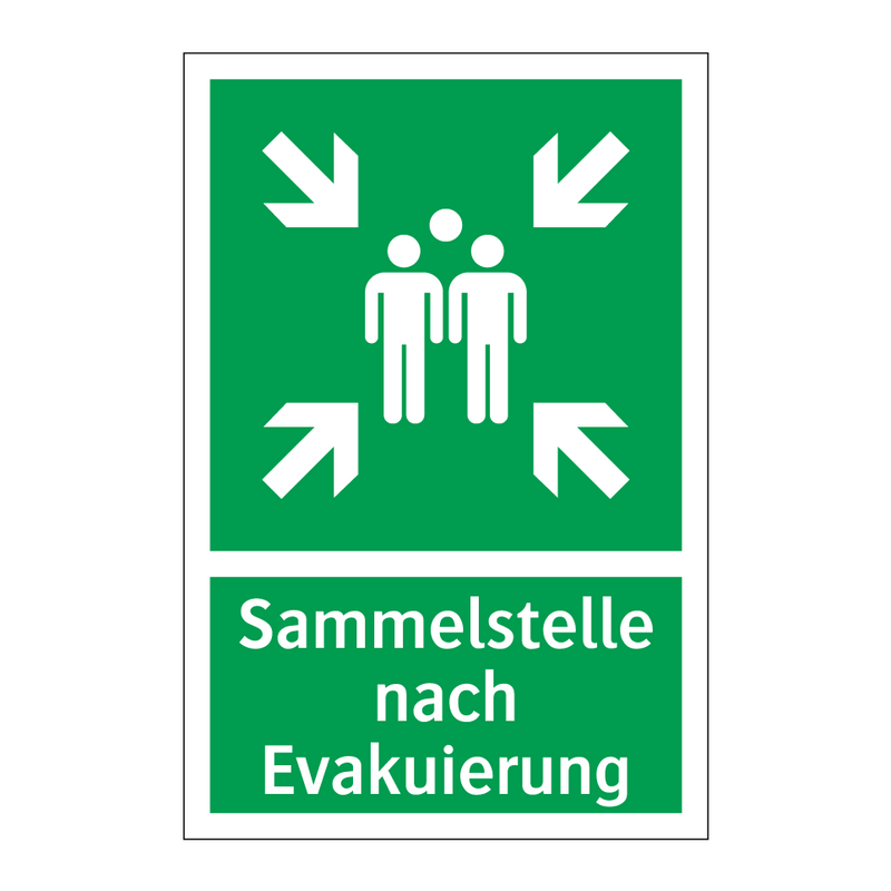 Sammelstelle nach Evakuierung