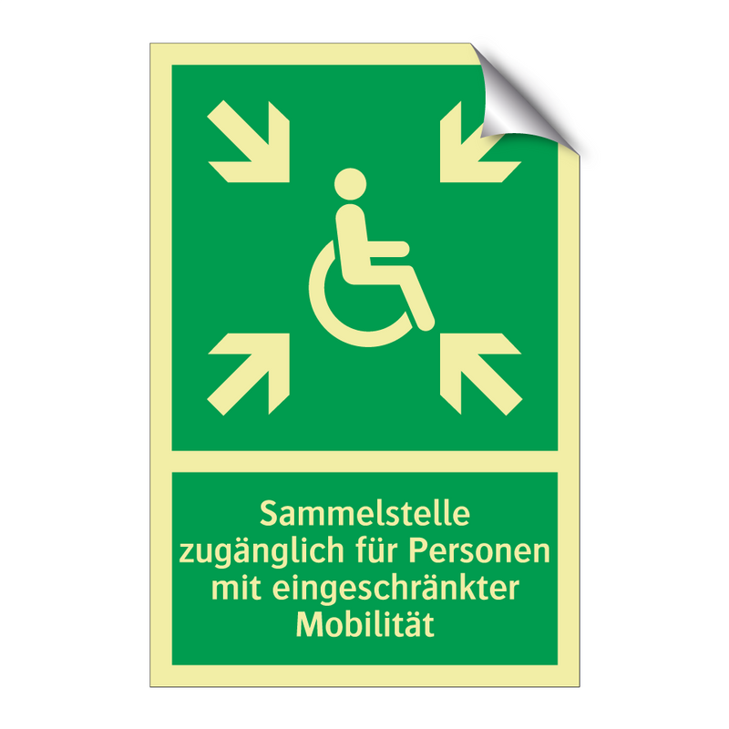 Sammelstelle zugänglich für Personen mit eingeschränkter Mobilität