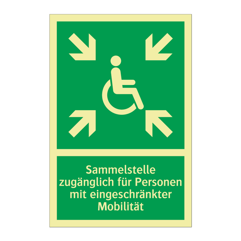 Sammelstelle zugänglich für Personen mit eingeschränkter Mobilität