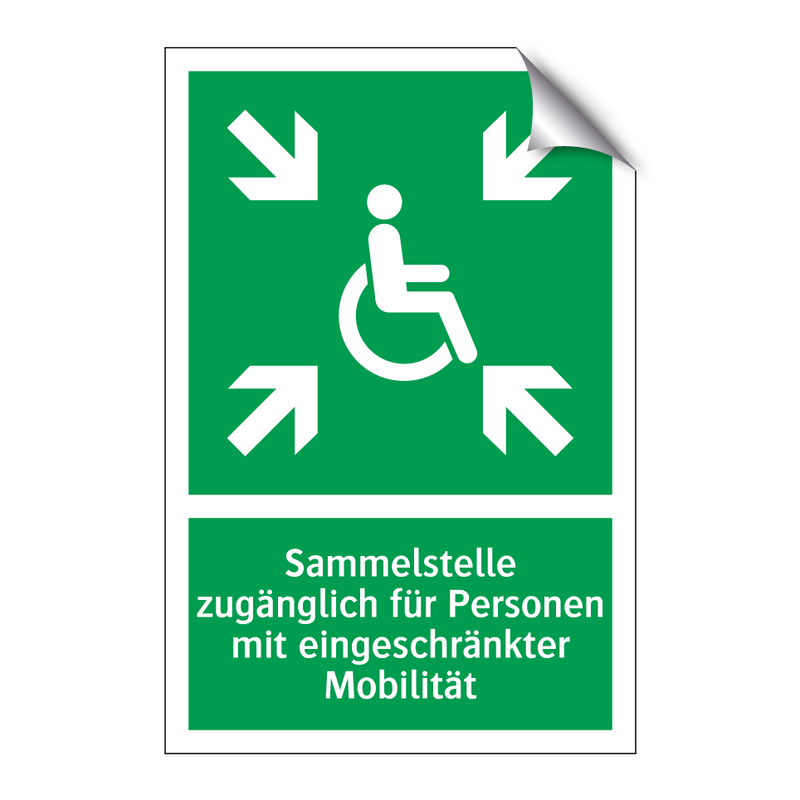 Sammelstelle zugänglich für Personen mit eingeschränkter Mobilität