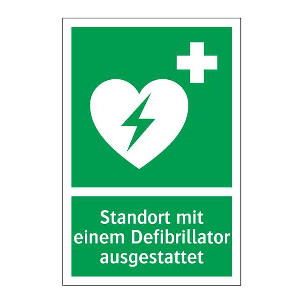 Standort mit einem Defibrillator ausgestattet