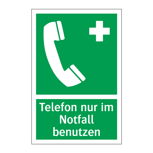 Telefon nur im Notfall benutzen