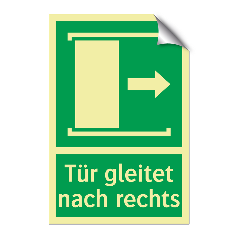 Tür gleitet nach rechts