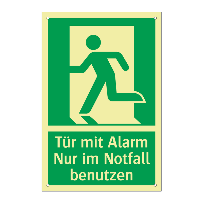 Tür mit Alarm Nur im Notfall benutzen