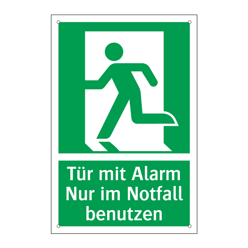 Tür mit Alarm Nur im Notfall benutzen