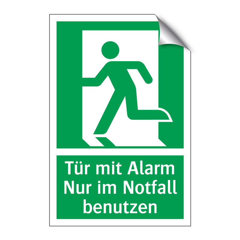 Tür mit Alarm Nur im Notfall benutzen