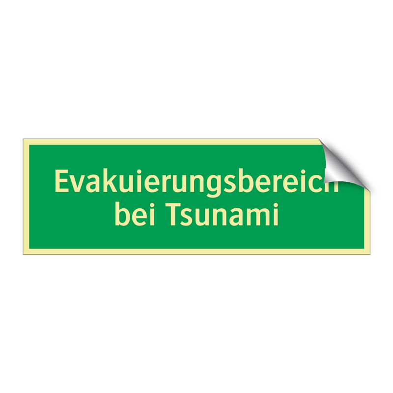 Evakuierungsbereich bei Tsunami