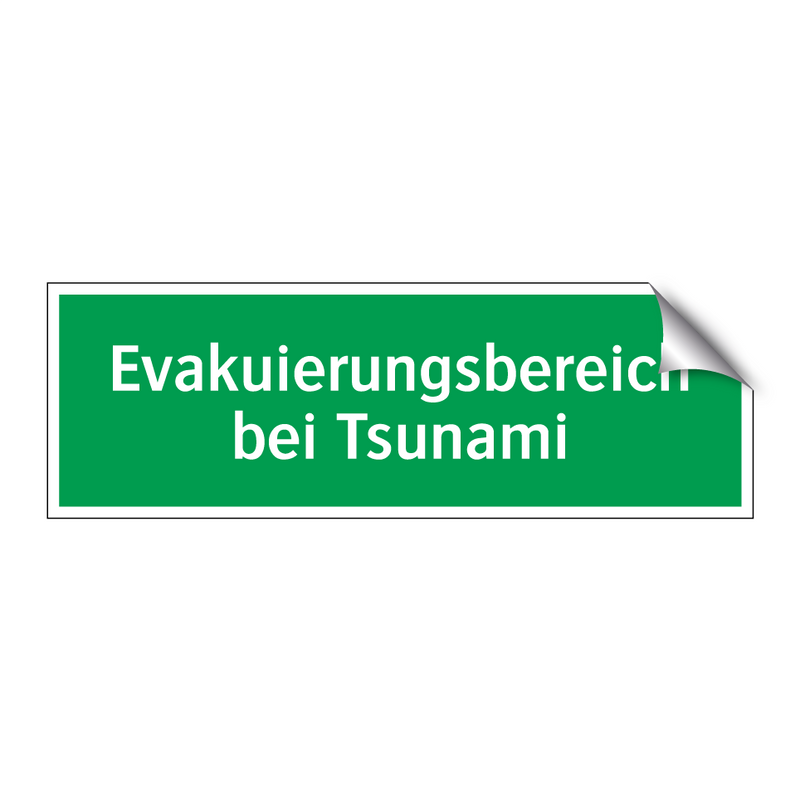 Evakuierungsbereich bei Tsunami