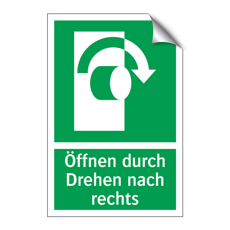 Öffnen durch Drehen nach rechts