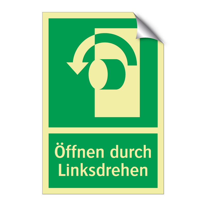 Öffnen durch Linksdrehen