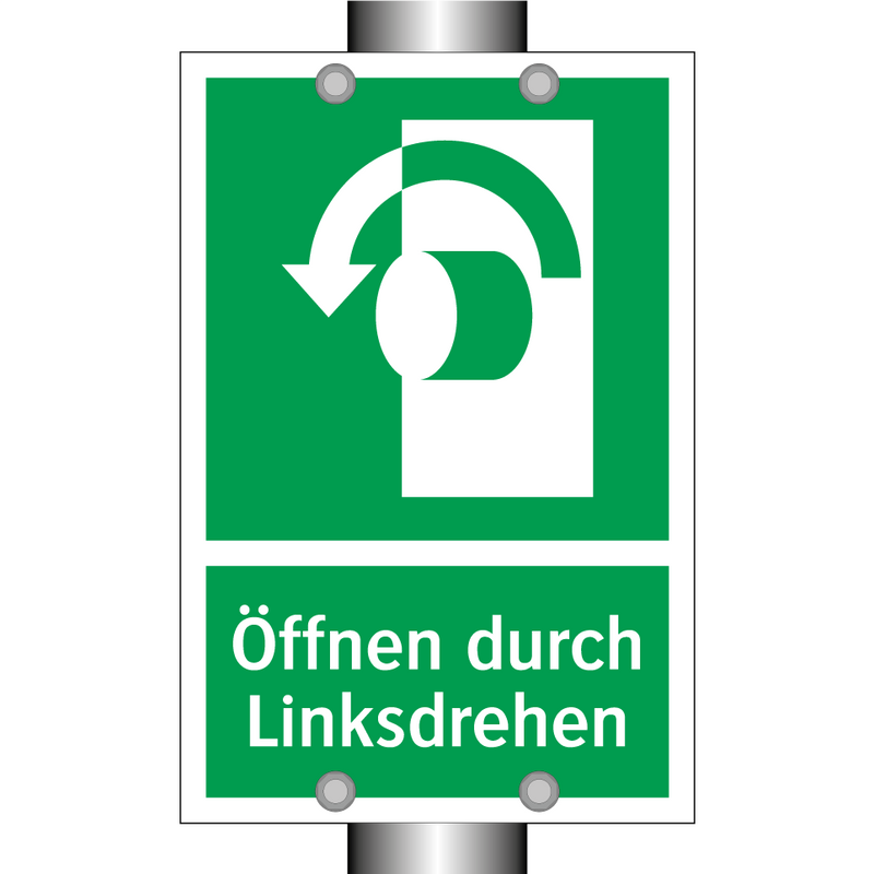 Öffnen durch Linksdrehen