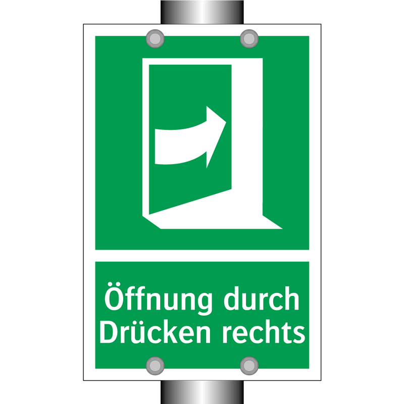 Öffnung durch Drücken rechts