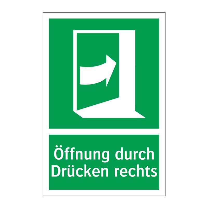 Öffnung durch Drücken rechts