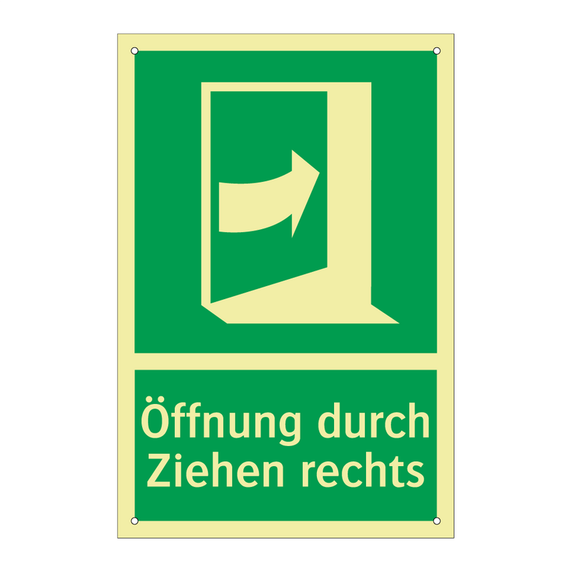 Öffnung durch Ziehen rechts