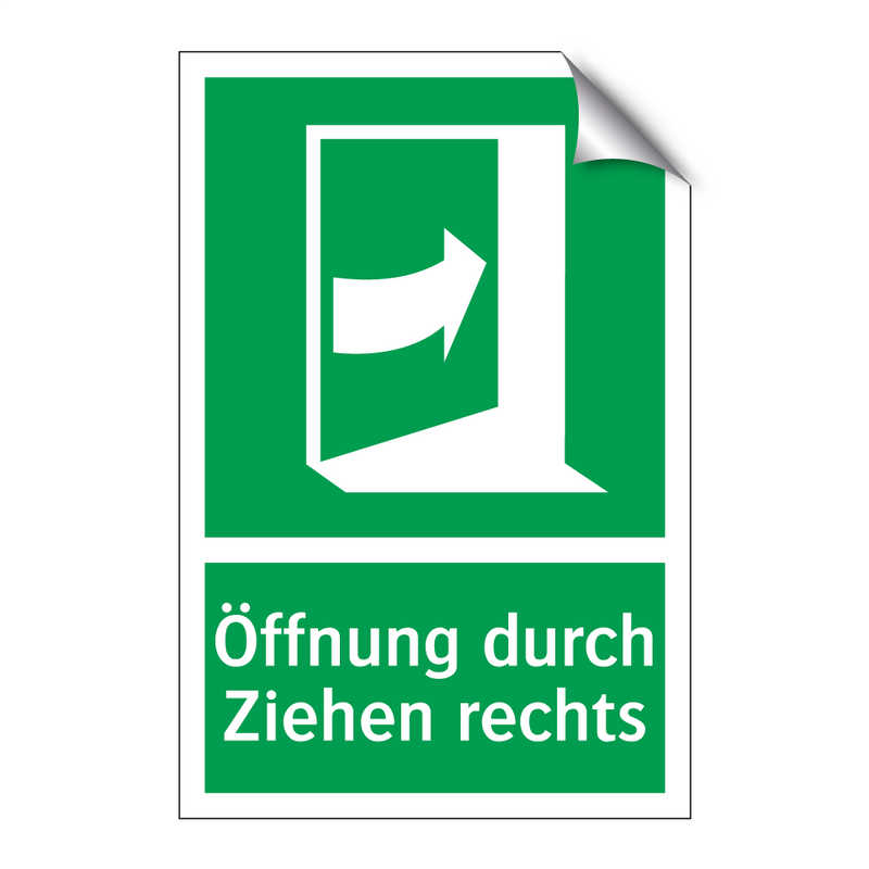 Öffnung durch Ziehen rechts