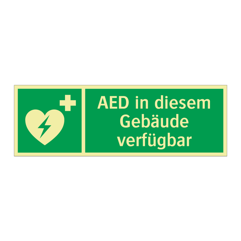 AED in diesem Gebäude verfügbar