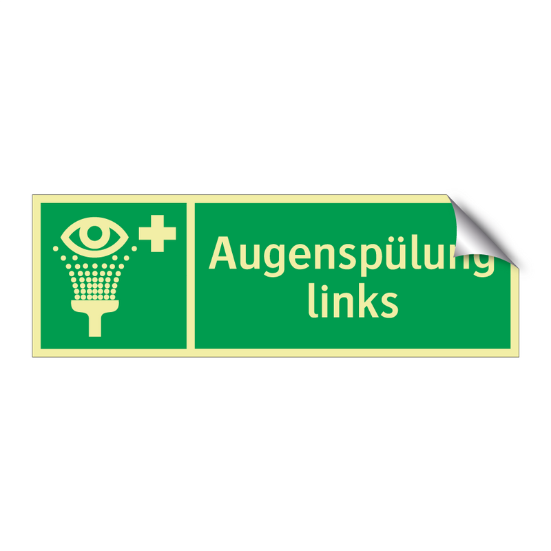 Augenspülung links