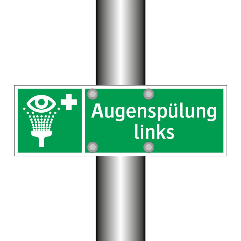 Augenspülung links